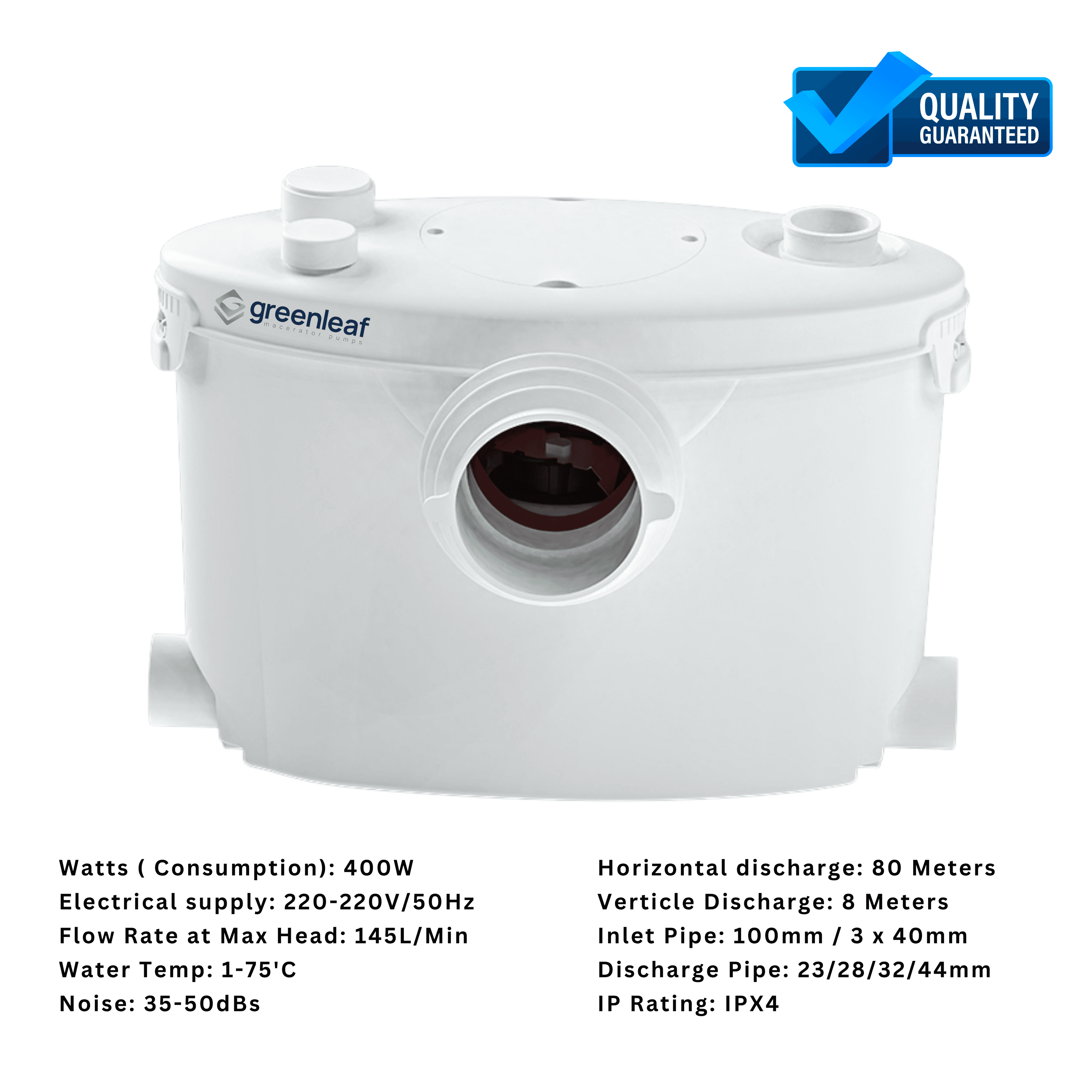 GL-400 macerator pump - Compact Residential for Ensuite bathrooms, studio units